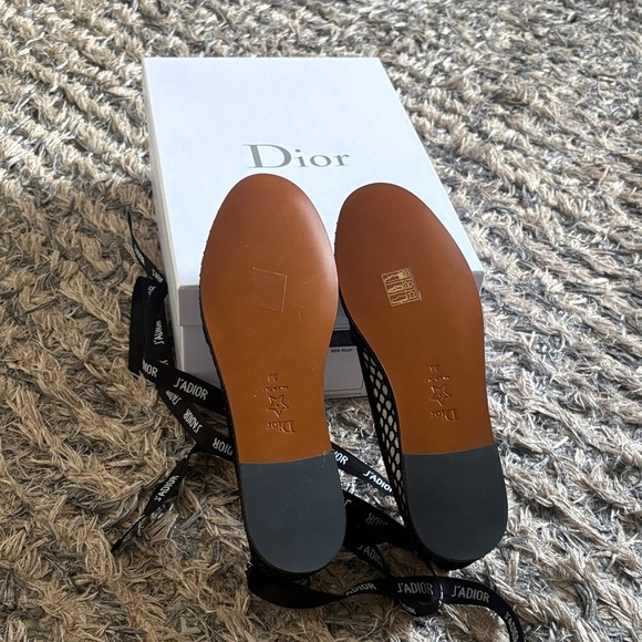 New! Dior J'Adior Black Mesh Loafer with Removable Dior Laces, Size 36 - Picture 5 of 6